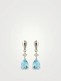 Gold Gem Drop Earrings