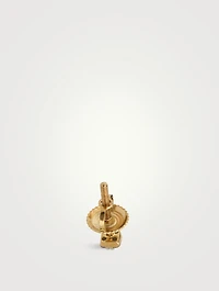 Petite Gold Quad Stud Earrings With Gems