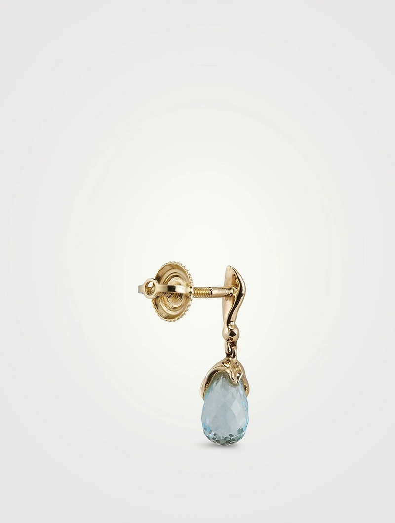 Gold Dewdrops Gem Drop Earrings