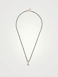Sanya Gold Beaded Mangalsutra Necklace With Gems