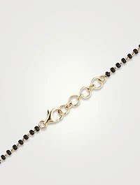 Sanya Gold Beaded Mangalsutra Necklace With Gems