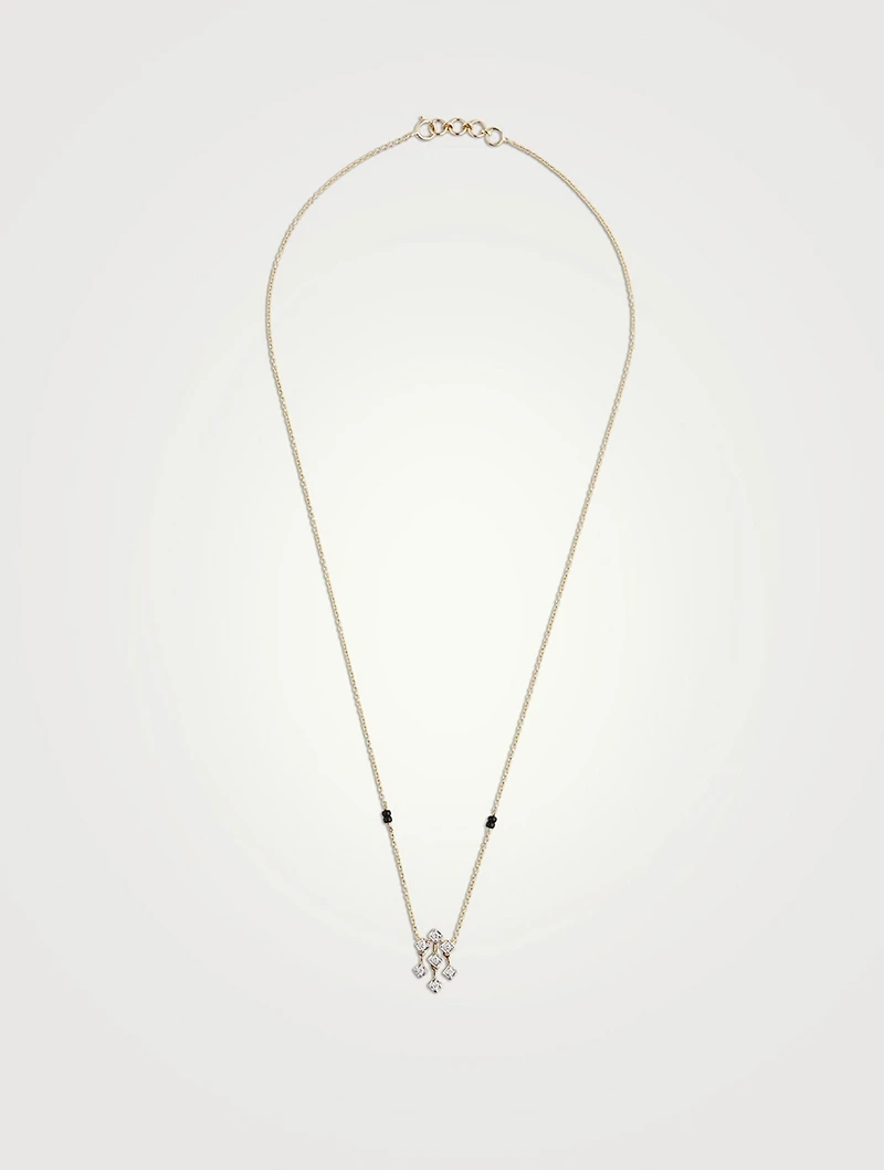 Adveta Gold Mangalsutra Necklace With Gems