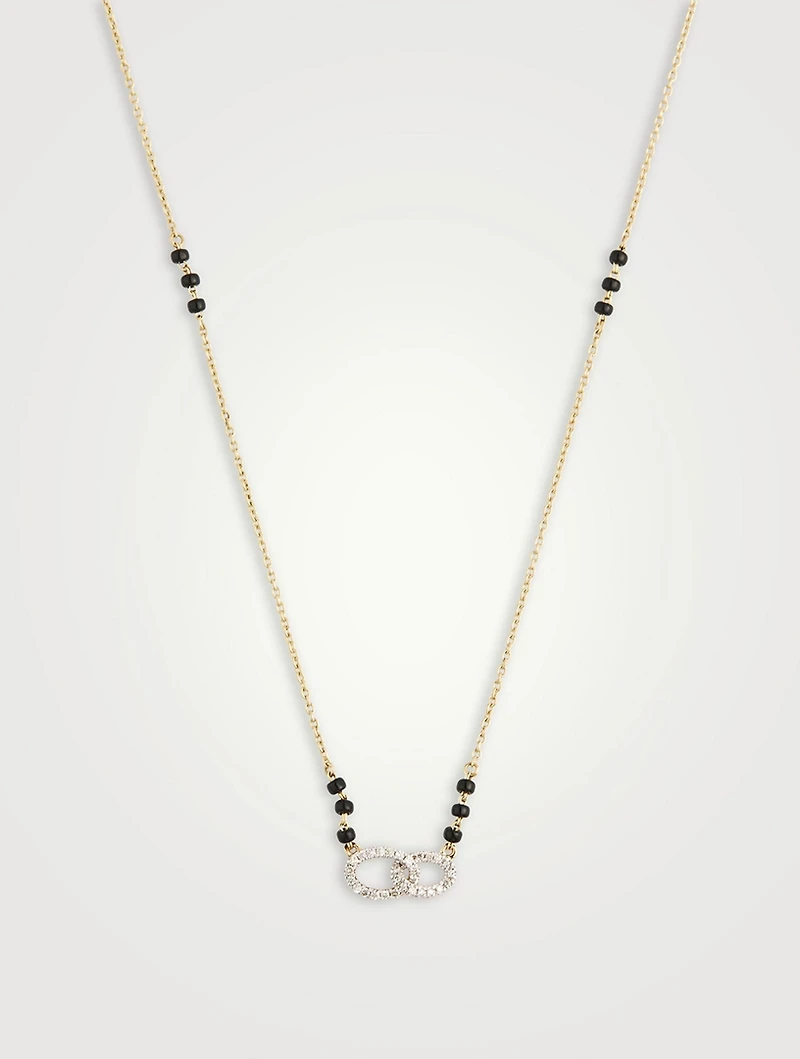 Netra Gold Mangalsutra Necklace With Gems