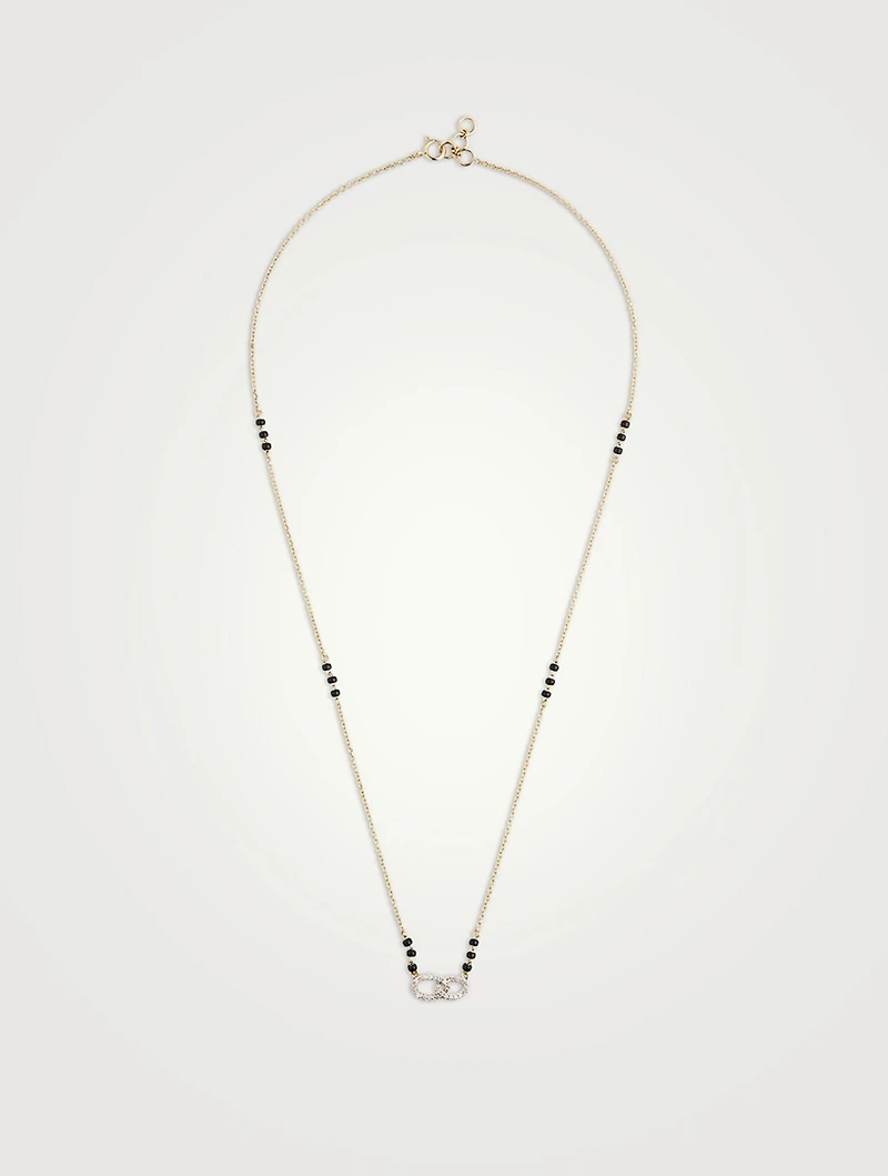 Netra Gold Mangalsutra Necklace With Gems