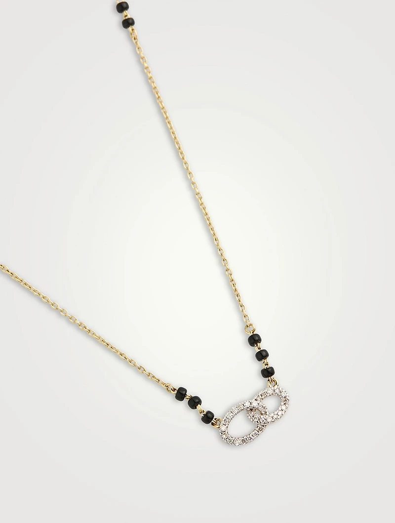 Netra Gold Mangalsutra Necklace With Gems