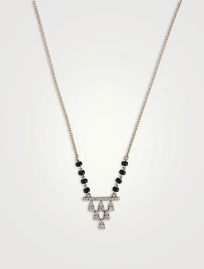 Asna Gold Mangalsutra Necklace With Gems
