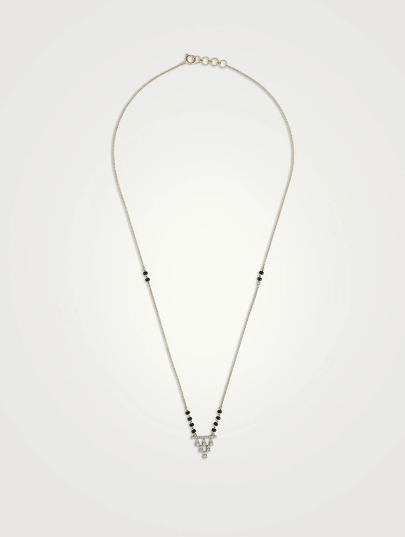 Asna Gold Mangalsutra Necklace With Gems