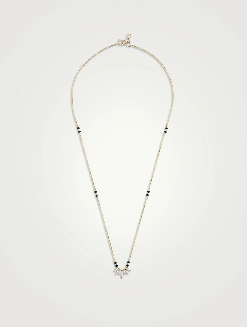 Akshita Gold Mangalsutra Necklace With Gems