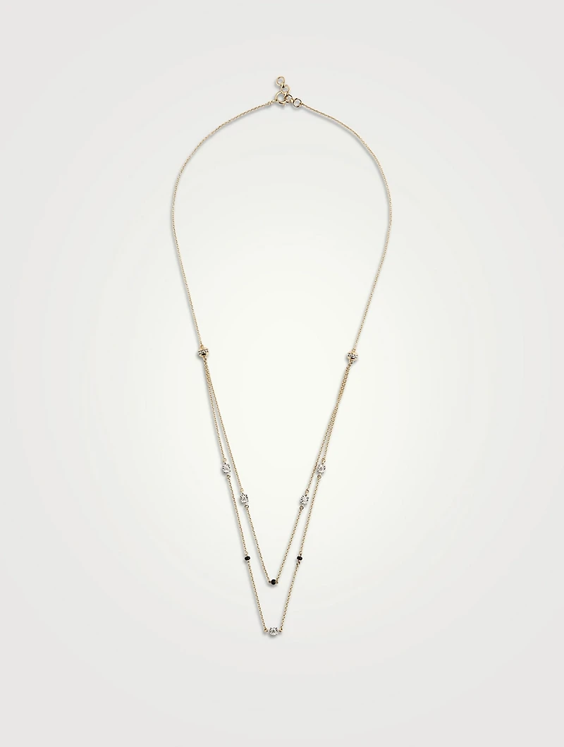 Dineta Gold Mangalsutra Necklace With Gems