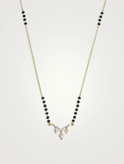 Pariza Gold Mangalsutra Necklace With Gems