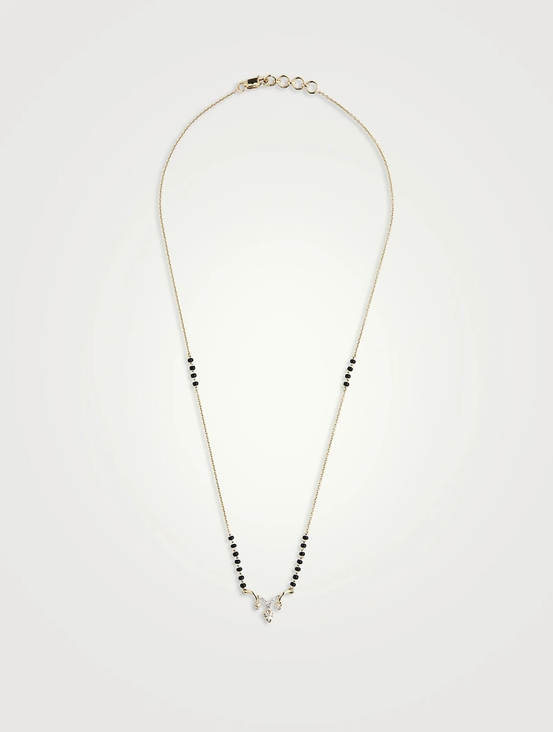 Pariza Gold Mangalsutra Necklace With Gems