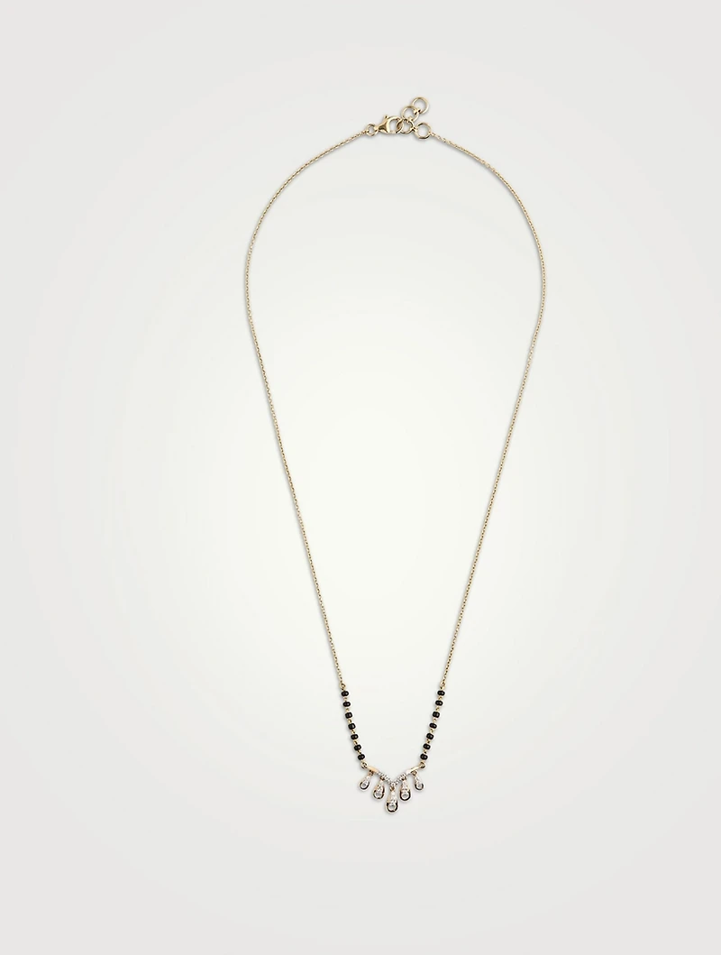 Panya Gold Mangalsutra Necklace With Gems