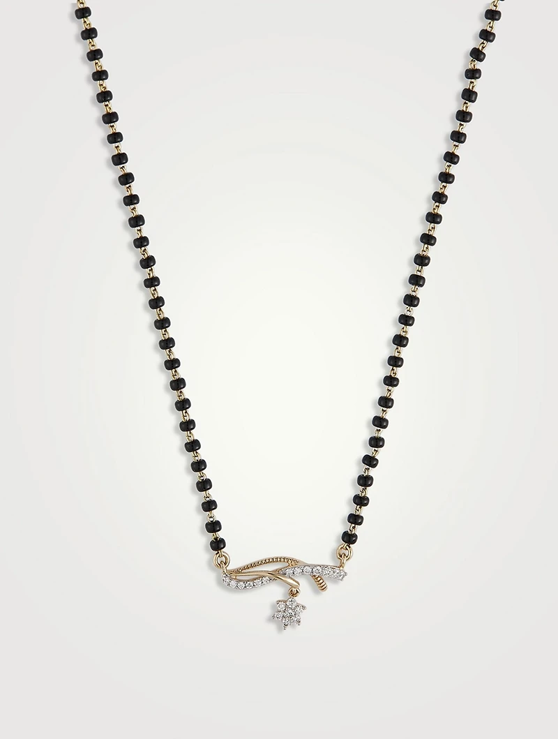 Kenley Gold Mangalsutra Necklace With Gems