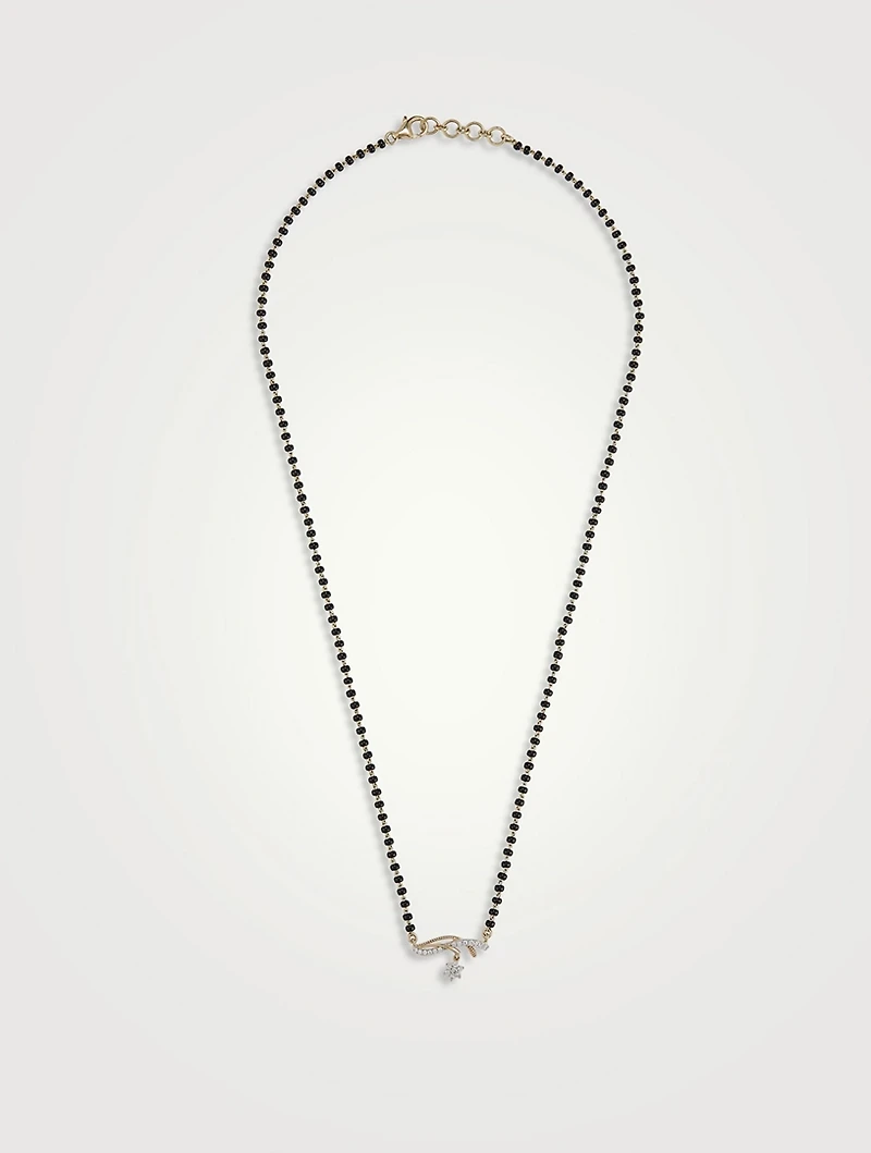 Kenley Gold Mangalsutra Necklace With Gems