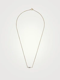 Gold Petal Cluster Necklace With Gems