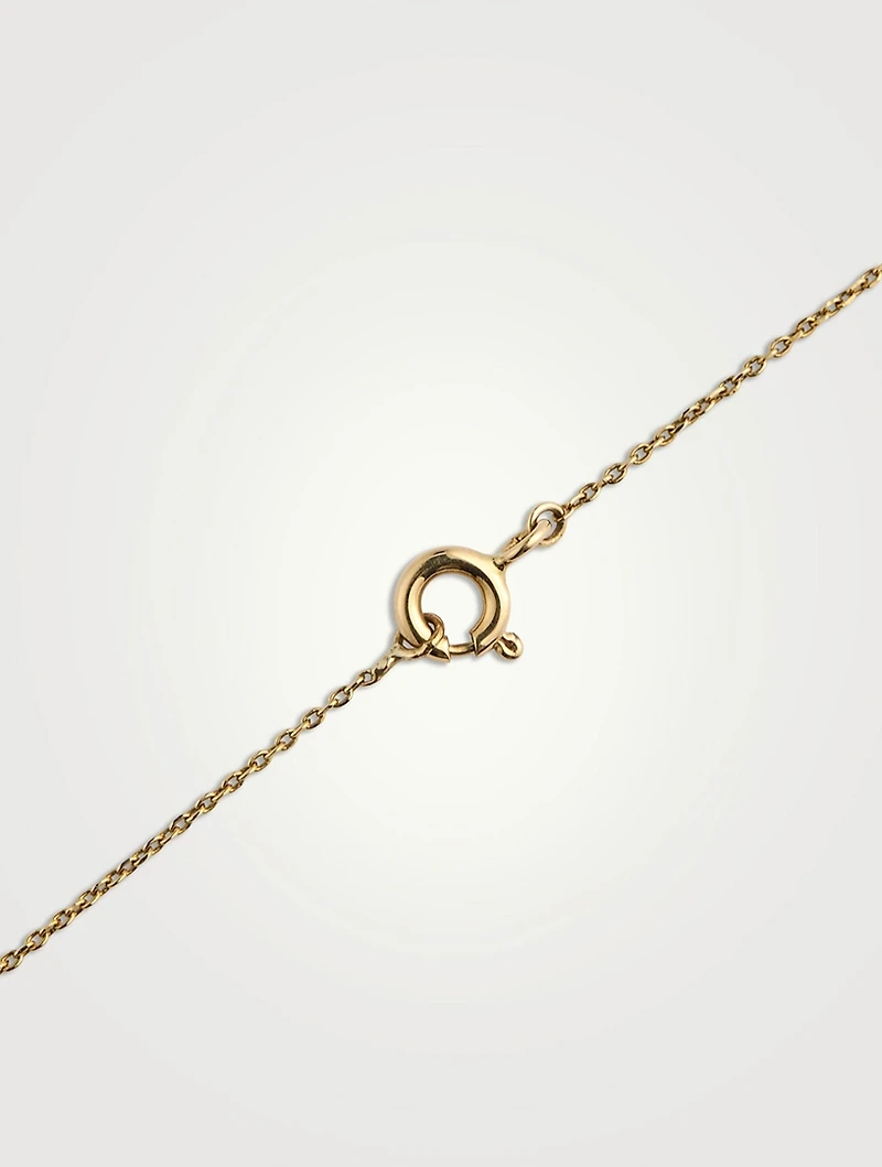 Gold Petal Cluster Necklace With Gems