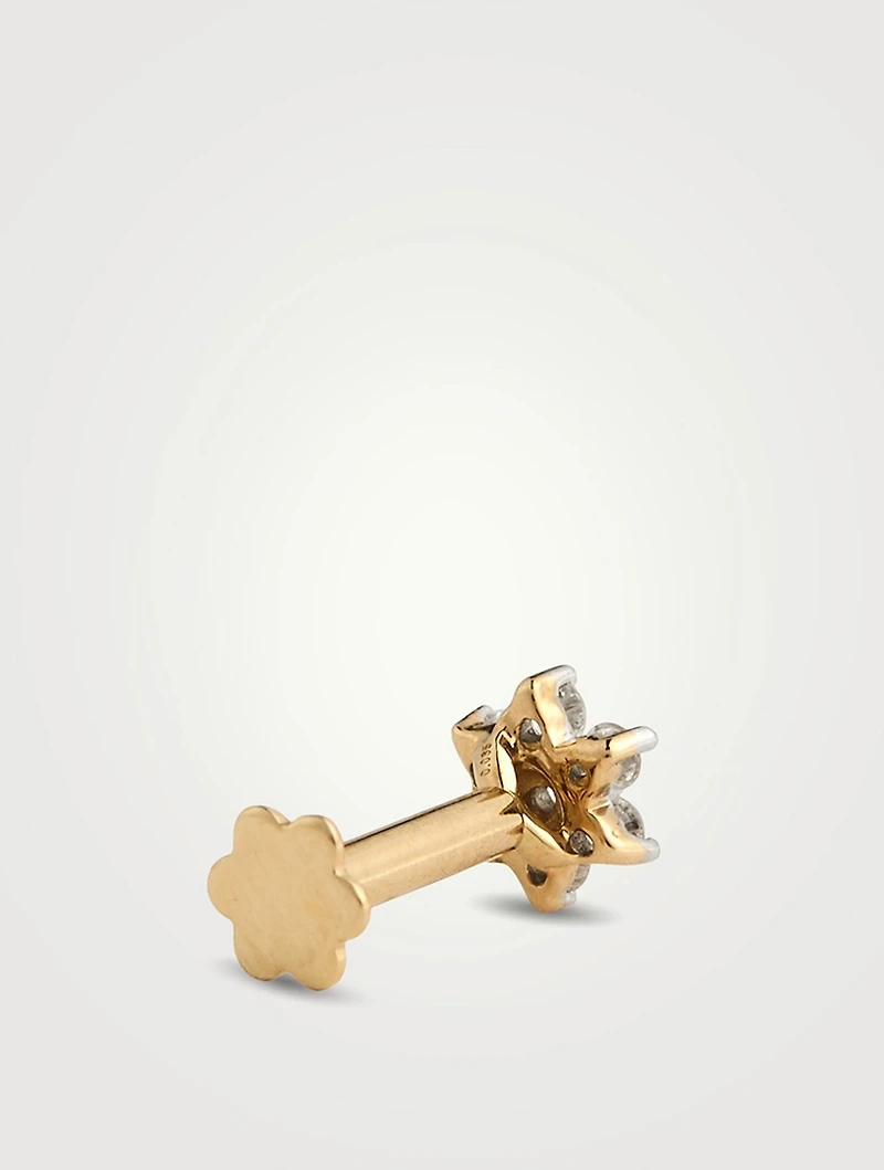 Gracia Gold Nose Pin With Gems