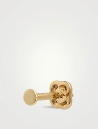 Malvika Gold Bloom Nose Pin With Gems