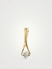 Gold Falling Star Charm With Gems