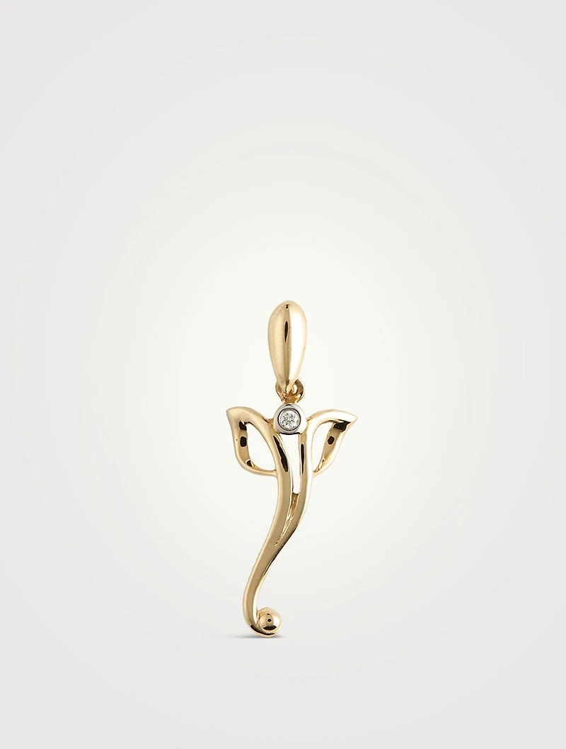 Gold Siddh Charm With Gems