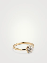 Kiki Gold Floral Ring With Gems