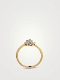 Kiki Gold Floral Ring With Gems