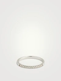Fee White Gold Glitter Band With Gems