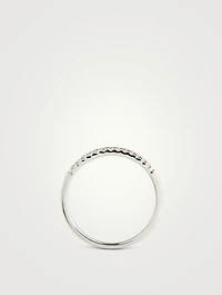 Fee White Gold Glitter Band With Gems