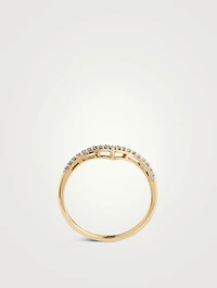 Gold Apex Stack Ring With Gems