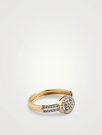 Gold Halo Band With Gems