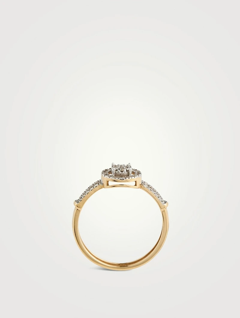 Gold Halo Band With Gems