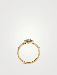 Gold Halo Band With Gems