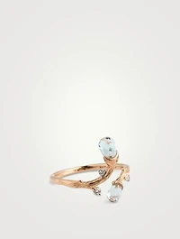 Rose Gold Dewdrops Gem Ring