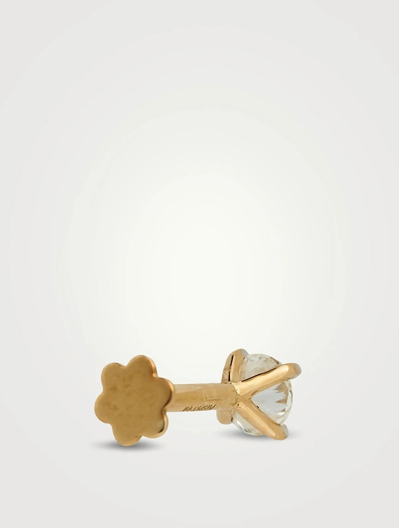 Aria Gold Solitaire Nose Pin
