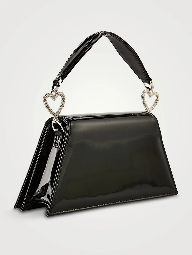 Medium Samantha Triple Heart Patent Leather Clutch