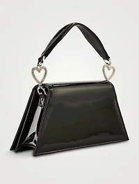 Medium Samantha Triple Heart Patent Leather Clutch