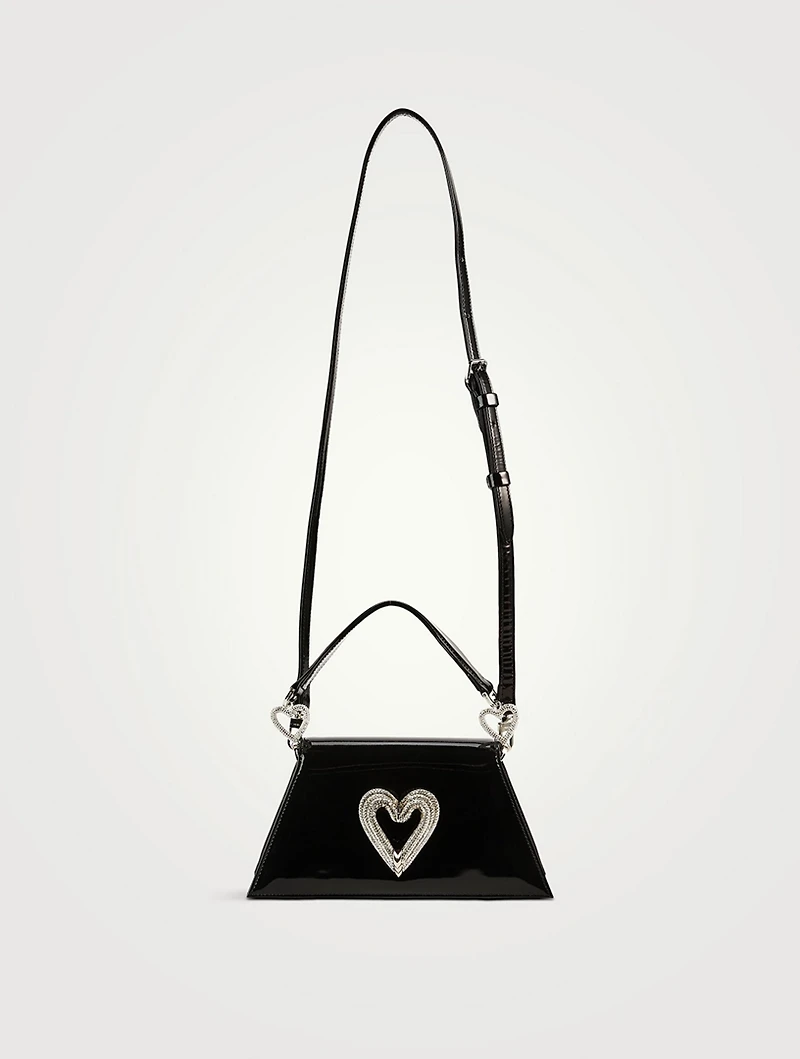 Medium Samantha Triple Heart Patent Leather Clutch
