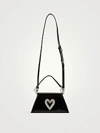 Medium Samantha Triple Heart Patent Leather Clutch