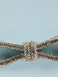 Medium Double Bow Satin Clutch