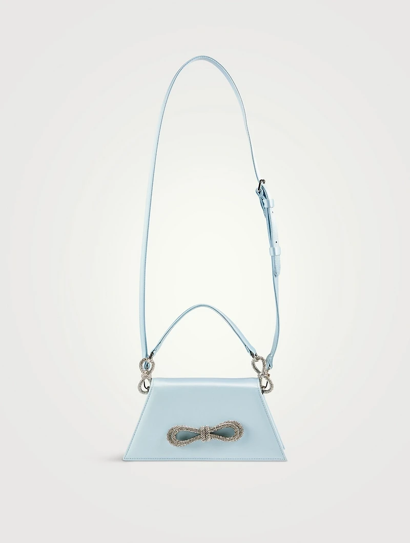 Medium Double Bow Satin Clutch