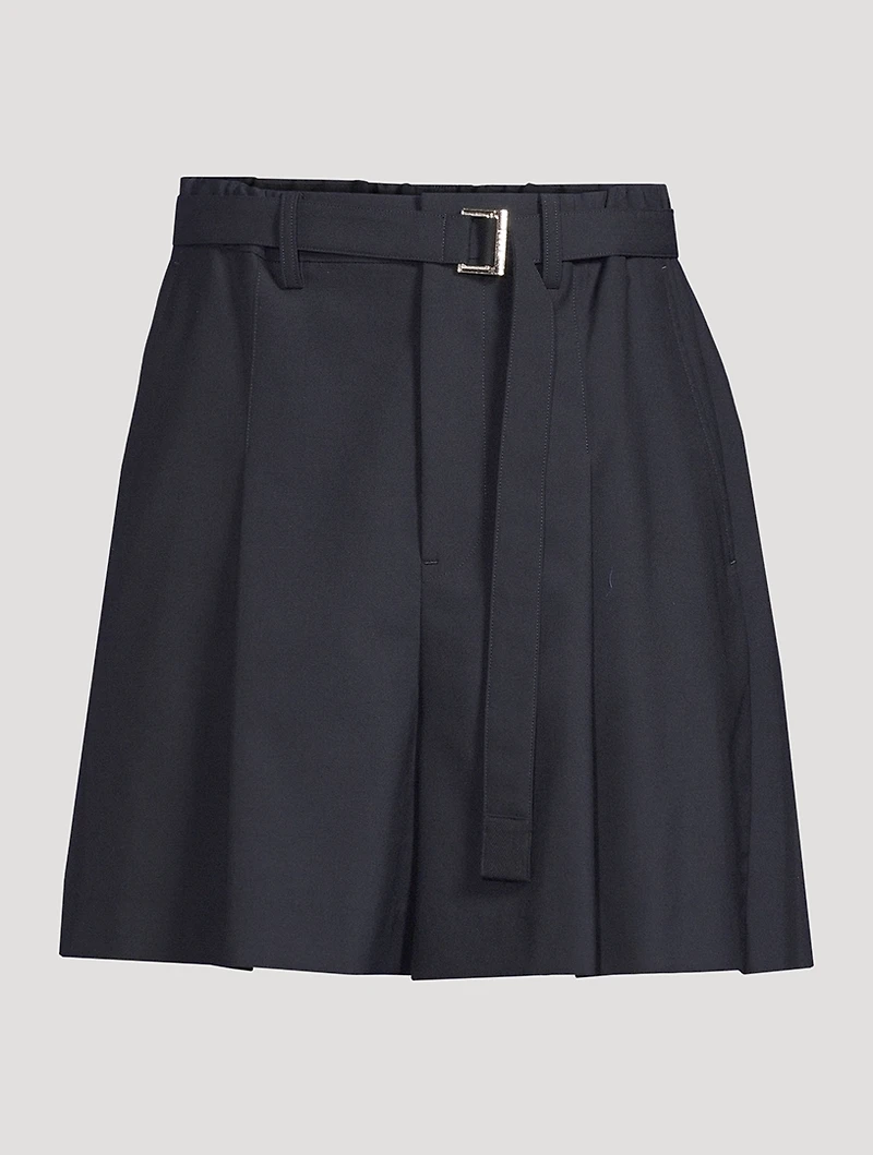 Wool-Blend Suiting Shorts