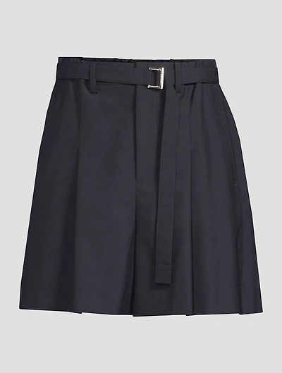 Wool-Blend Suiting Shorts