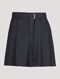 Wool-Blend Suiting Shorts