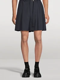 Wool-Blend Suiting Shorts