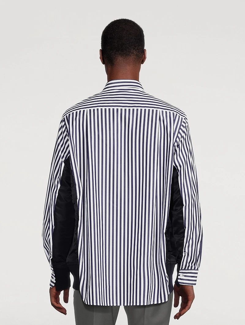 Cotton Poplin Shirt Striped Print
