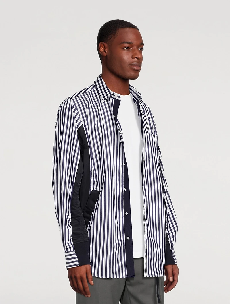 Cotton Poplin Shirt Striped Print