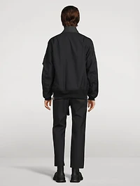 Blouson Jacket Chalk Stripe Print
