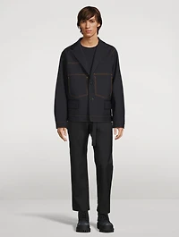 Bonding Jacket Chalk Stripe Print