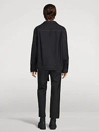 Bonding Jacket Chalk Stripe Print