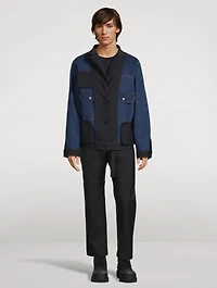 Bonding Jacket Chalk Stripe Print
